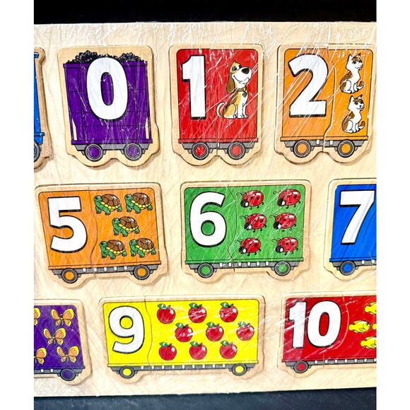 Tibbar’s wooden number train puzzle counting colors educational - Picture 3 of 8
